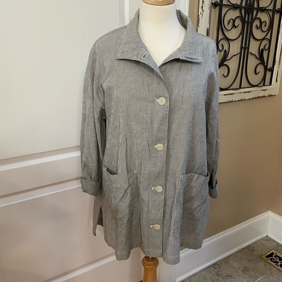 EILEEN FISHER Organic Cotton & Linen Jacket Size PS - Picture 1 of 5